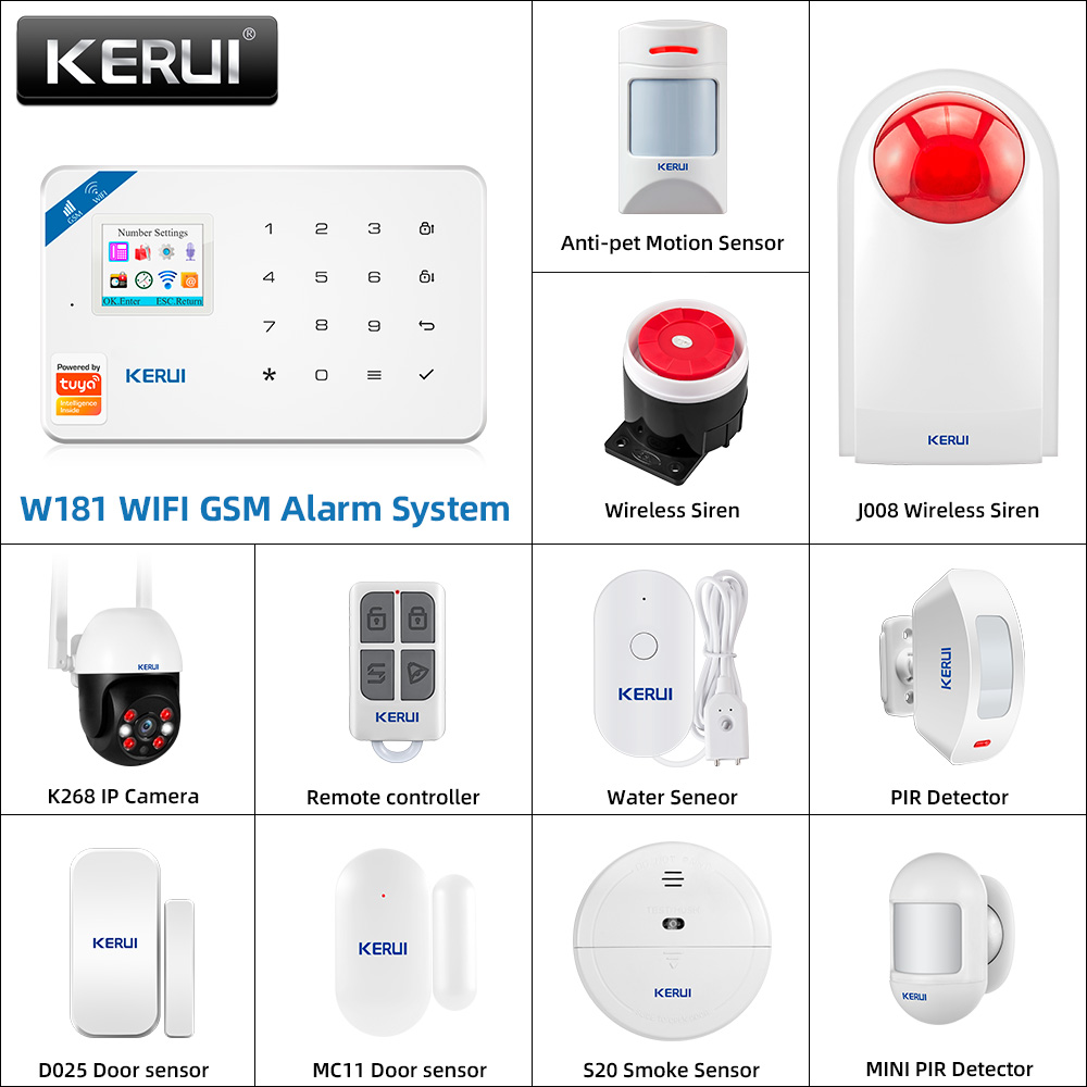 Smart Home Automation Kit - KERUI W181 Panel de sistema de