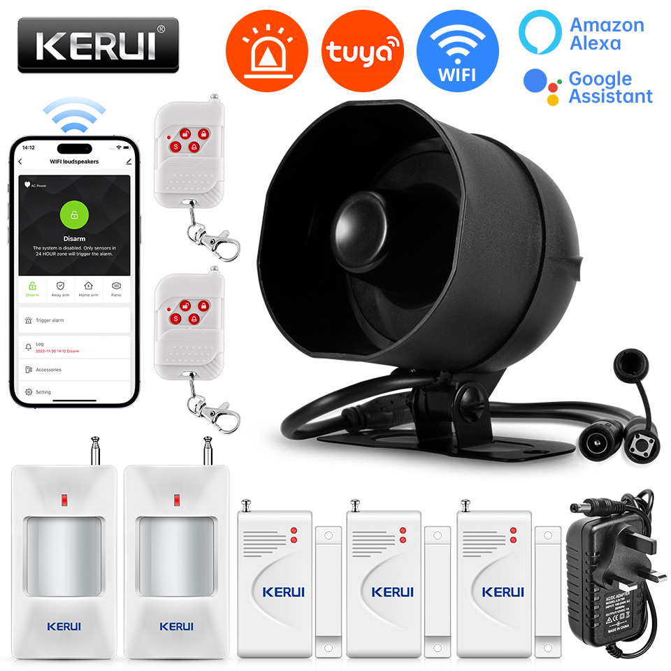 Smart Home Automation Kit - KERUI-sistema de alarma de sirena de
