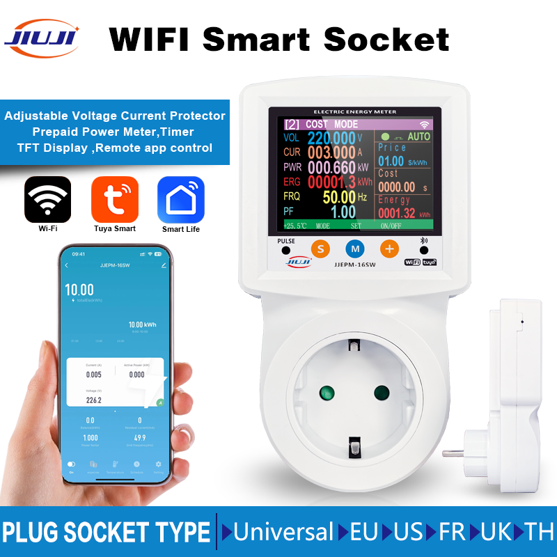 Wifi Smart Plug - Vatímetro Digital WIFI, toma inteligente, medidor