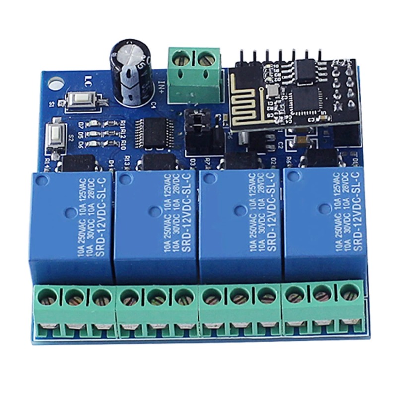 Módulo de Relé WiFi de 4 Vías  - Esp8266 Relay Module reseña y precio