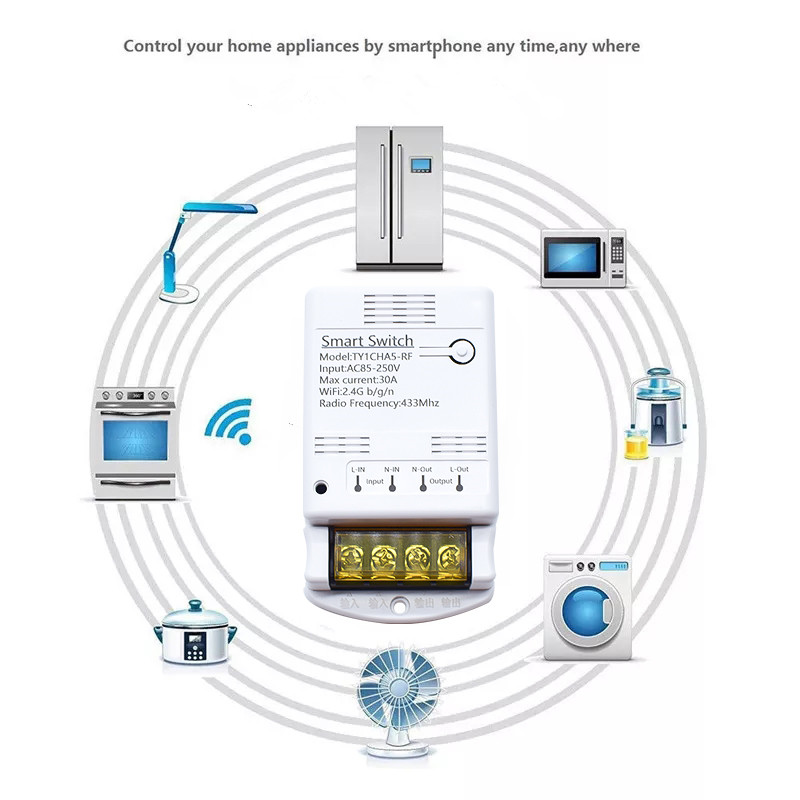 Wifi 30A 6600W 4000W Tuya módu - Smart Home Automation Kit reseña y precio