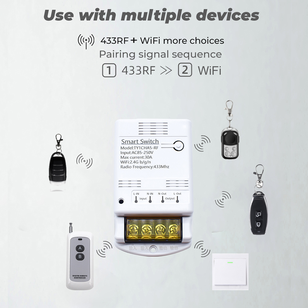 Wifi 30A 6600W 4000W Tuya módu - Smart Home Automation Kit reseña y precio