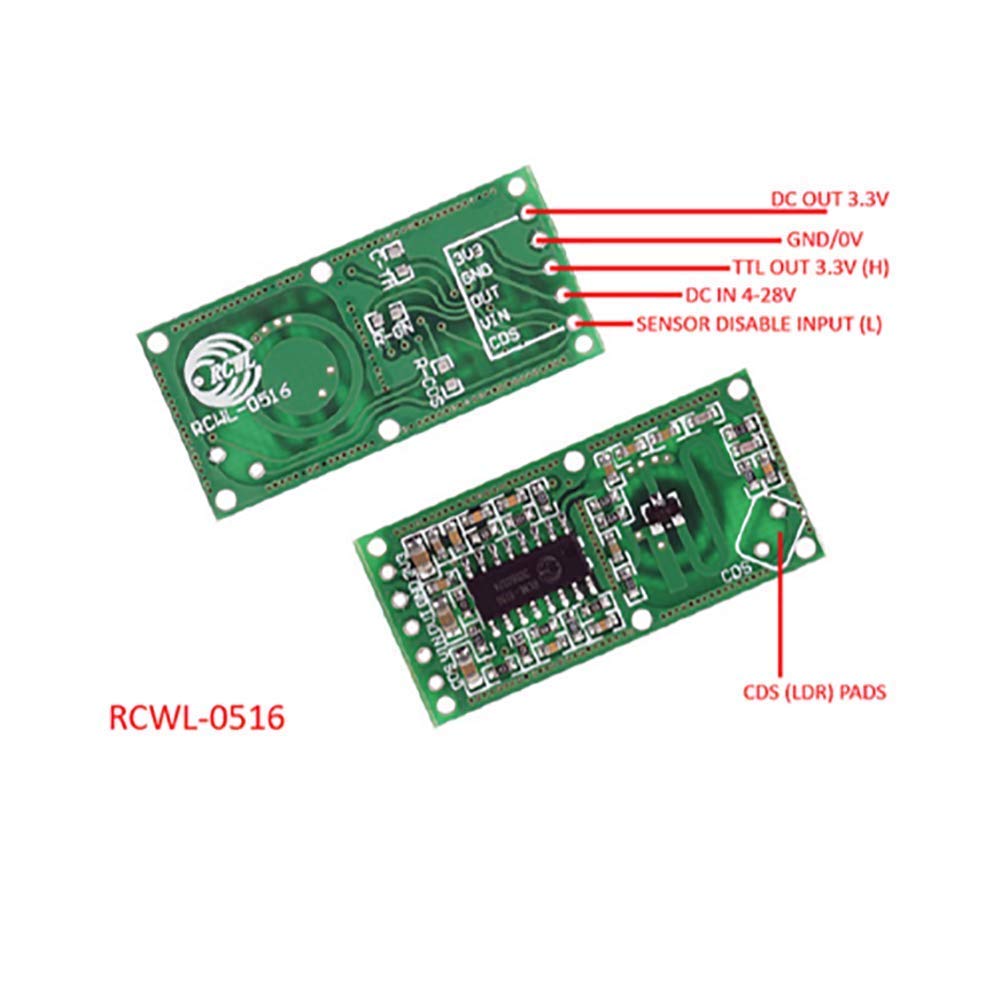 5 uds RCWL-0516 Sensor de dete - Esp8266 Relay Module reseña y precio